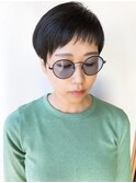 【モリオ原宿】面長タイプのベリーショート　黒髪