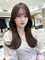 アフロート ルヴア(AFLOAT RUVUA)&nbsp;るなstyle 韓国風くびれヘア シースルー前髪 20代30代40代