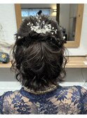 結婚式アレンジ×ハーフアップ