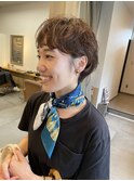 ショートボブパーマ20代30代40代イヤリングカラー大人可愛い