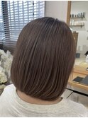 ボブ×グレージュ