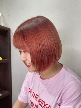 カーム(calm) 元気オレンジカラーボブスタイル