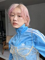 ピンクヘアー秋色透明感カラーピンクグレープフルーツ_39436