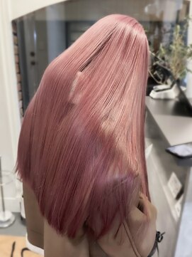 ラレイ ハラジュク(Lalei harajuku) 【白石】ブリーチ1回ペールピンクヘア艶カラー暖色原宿10代20代