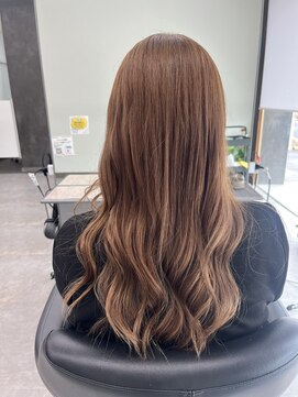 ガルボヘアー 桟橋店(garbo hair) ミルクティーベージュ ブリーチなし トリートメント