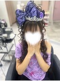 ハーフ盛り髪