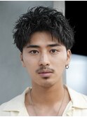 渋谷スパイキーショートツイストスパイラルパーマピンパーマ緩め