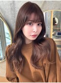 ☆ハッシュカット/バタフライレイヤー/ココアブラウン韓国巻き