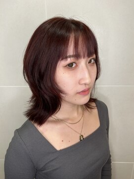 テントー 大泉学園店(Tento-) ミディアムレイヤー×ワインレッド