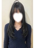 レイヤーカット×ブルーブラック