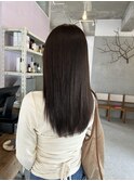 地毛風ストレート×艶ブラウン
