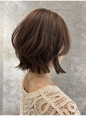 ☆くびれミディアムレイヤーハッシュカット原宿30代