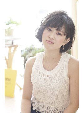 ラウンジ モリオ イケブクロ(Lounge MORIO Ikebukuro) 【morio 池袋】黒髪ナチュラル耳かけラウンドボブ