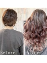 あるじゃんすー さいたま店&nbsp;ピンクブラウン×ホワイトハイライトカラー#シールエクステ#大宮