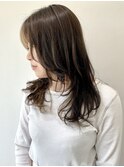 【FOLK】小顔 インナーカラー ウルフレイヤー アッシュベージュ
