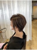 似合わせショートカット/前下がりショートボブ/ヘルシーショート