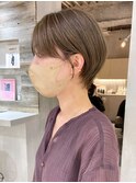 オリーブアッシュショート_グレージュカラーボブウルフ_ba415061