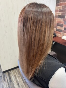 ヘアー リードレス(hair Re:dress) 大人かわいい艶々ストレートベージュカラー20代30代40代