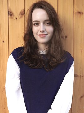 ブゾン(buZon) 【buZon ブゾン】レイヤーロング前髪パーマ×グレーベージュ