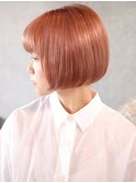 ■HARBORS鎌倉/ピンクブラウン/前下がり/切りっぱなしボブ60-3★