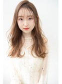 【F-collection】レイヤーロング*グレージュカラー