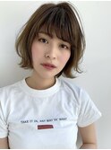 韓国風レイヤーボブ/切りっぱなしボブ/くびれヘア[仙台]