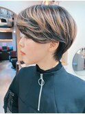 地毛風カラー/ナチュラルレイヤーカット/ショートボブ[船橋]