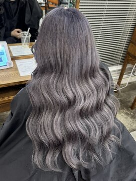 アジールヘア 北千住駅西口店(agir hair) 寒色系ラベンダーグレージュカラー 韓国スタイル 北千住