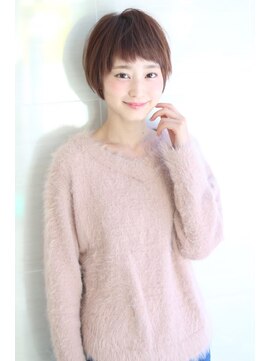 オーロ 西宮店(ORO) ハイライト　ココアブラウン　ショートマッシュ