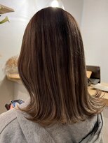ミルヘアデザイン(mil hair design)&nbsp;外はねボブ　きりっぱなし　韓国風　髪質改善トリートメント