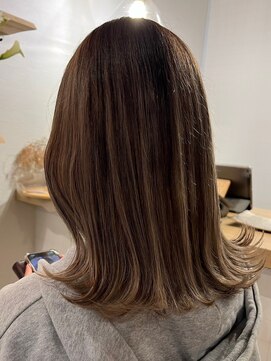 ミルヘアデザイン(mil hair design) 外はねボブ　きりっぱなし　韓国風　髪質改善トリートメント