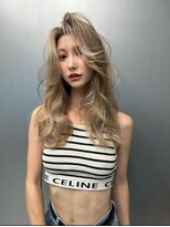 イキ 表参道(iki omotesando) デザインカラー/レイヤーカット/ウェットヘア/オリーブベージュ