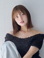 ラフィス ヘアー シュヴァル 熊本店(La fith hair cheval)&nbsp;【La fith】前髪インナーカラー×外ハネボブ×シースルーバング