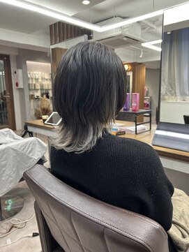 パルタージュ大宮イースト (PaRtage 大宮 East) ウルフヘア☆インナーカラー☆ホワイトベージュ☆森下直弥