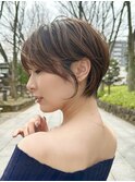 イメチェン外ハネボブ美髪ワイドバングレイヤーショート/大宮