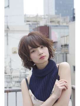 ソワネ 表参道(soigne) 表参道ショートボブ顔周りレイヤーカットアッシュベージュ40代