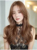 通年人気◎大人韓国風くびれレイヤー×ブラウン