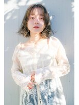 アリアツイン バイ エクラート 池袋西口店(ARiA TWiN by ECLART) ミルクティーブラウン×ミディアムレイヤー 髪質改善 外ハネボブ