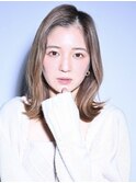 ミディアム×ボブ×外はね