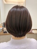 ルクス(luxe)&nbsp;丸みショート×ピンクブラウン