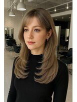 リコヘアー(LiCO HAIR)&nbsp;那覇/イメチェン/ピンクベージュ/アンブレラカラー/前髪