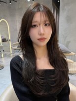 レーヴバイロンド 仙台(Reve by Lond) 韓国レイヤーダークブルー髪質改善顔周りカット縮毛矯正学割仙台