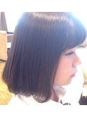 毛先ワンカール内巻きボブ