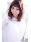 アンジュヘアー　ベビーバングの　アンニュイカール