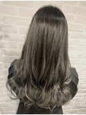 #バレイヤージュ#ダークグレー