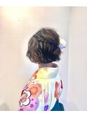 ショートハーフアップ