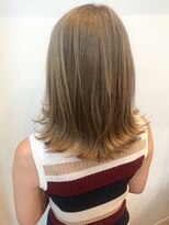 マイラ 銀座(myla)&nbsp;【田村】大人可愛い外ハネ切りっぱなしボブロブゴールドベージュ