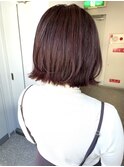 外ハネボブ×暖色カラー