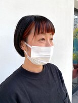 アルジャーノン(algernon)&nbsp;オレンジインナーカラー+ミニボブ