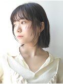 【December】就活カラー×ブリーチなし透明感グレージュカラー